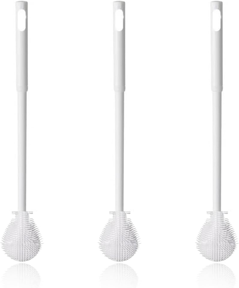3er-set Flaschenbürsten Aus Silikon (31,5 Cm), Für Babyflaschen, Saftflaschen Und Trinkflaschen, Spülmaschinenfest Und Kratzfest