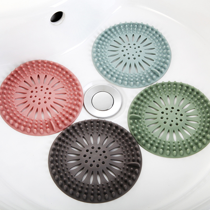 4er-pack Silikon-abflusssiebe, 12 Cm, Haarfänger, Duschablaufabdeckung, Küchen-, Badewannen-, Badezimmer-waschbeckenfilter