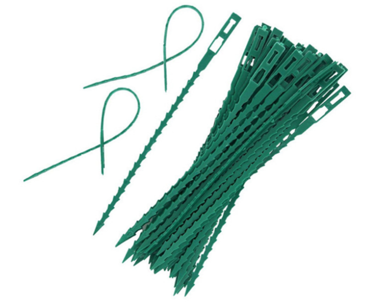 200x Grünes Pflanzenbindeband Aus Kunststoff - Stabilisiert Pflanzen - Baumbindeband - 17cm Befestigung