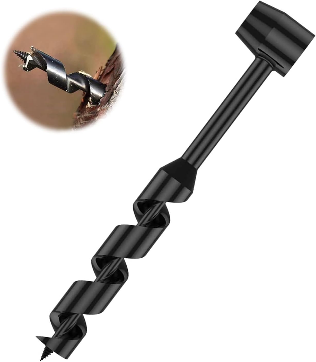 Handbohrer, 25–230 Mm, Tragbarer Mehrzweck-schneckenbohrer, Manueller Überlebensbohrer, Überlebenswerkzeug Für Wandern, Camping Und Abenteuer