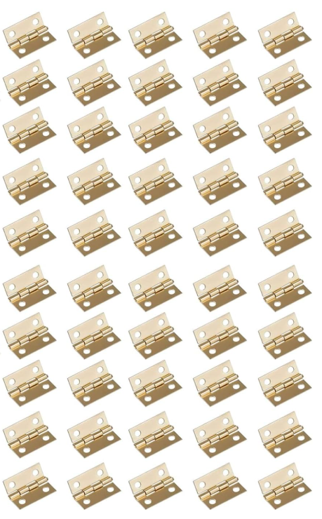 Miniatur-scharniere, 60 Stück, Mini-retro-scharniere, Kleine Scharniere, Schmuckschatullen-scharnier Mit 240 Schrauben, 10 Mm X 8 Mm, Gold