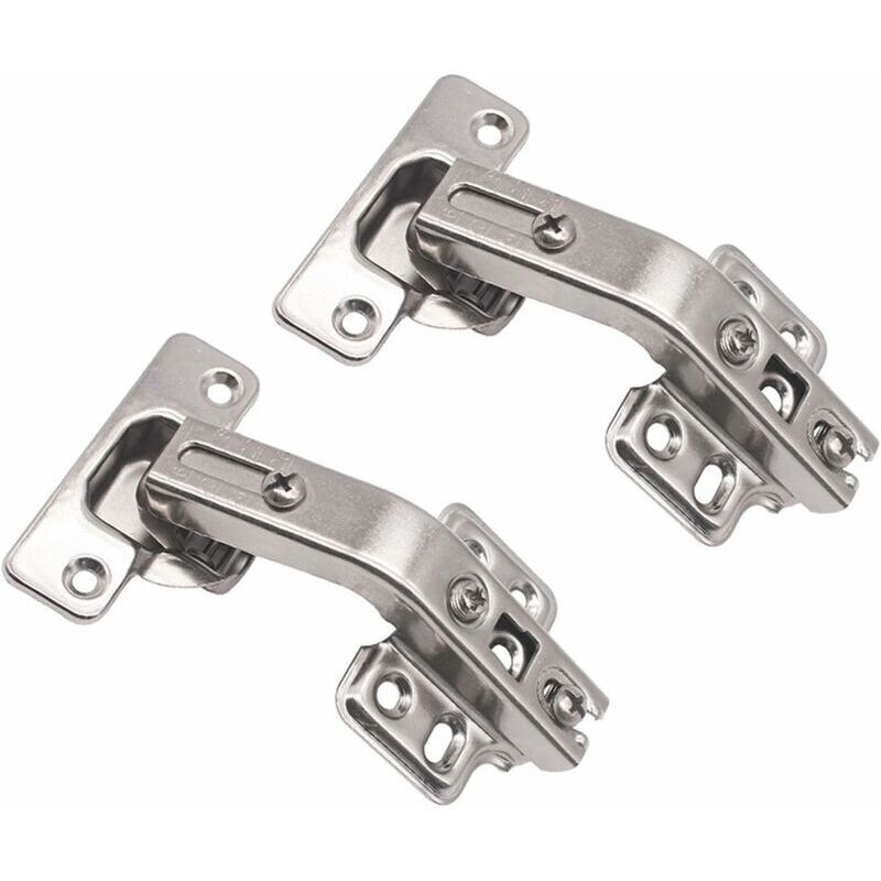 Stück Schranktürscharniere, Küchentürscharniere, Klappbare Schranktürscharniere Küchenschrank 135 Grad (silber)