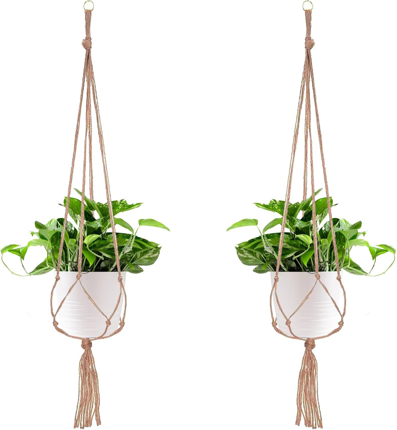 2er Pack Pflanzenhänger, Hängender Blumentopf, Zum Aufhängen Von Blumentöpfen, Hängedeko, Balkon, Haus, 4 Seilbeine, 105 Cm