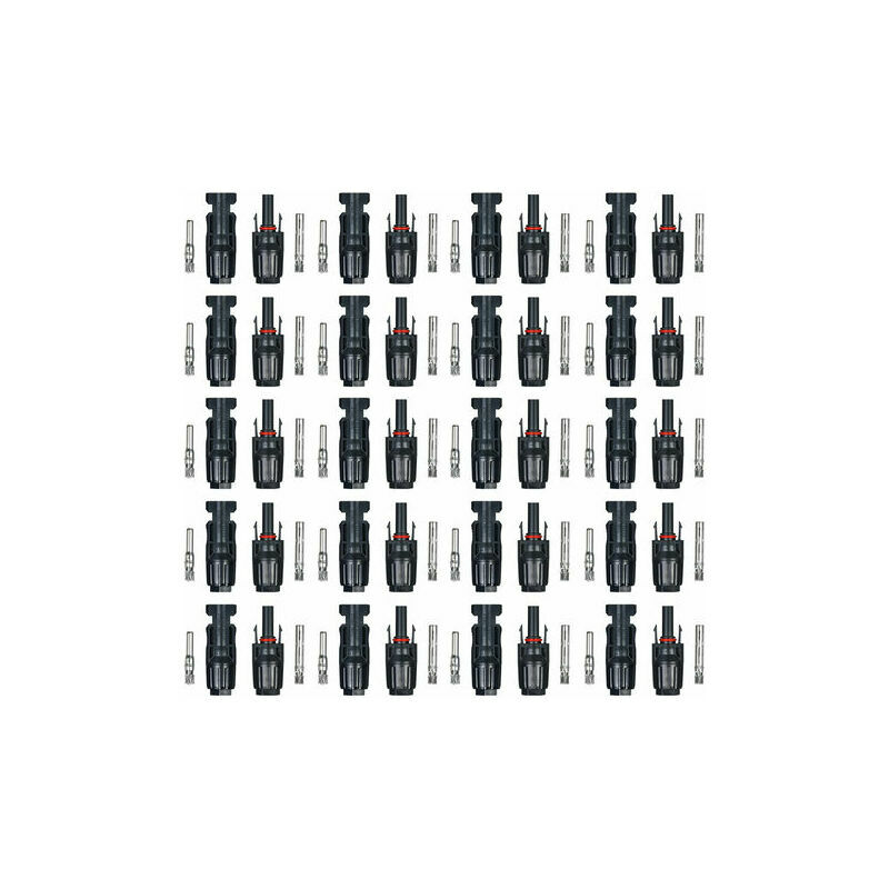 Mc4 Photovoltaik-stecker Und -buchse, Photovoltaik-solarmodul-anschluss, (neuer Schlüsselloser Stil), 20 Paare