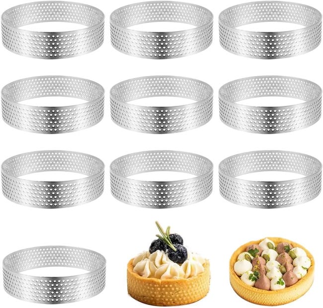 Backformen – 10er-set – 8 X 2 Cm – Antihaftformen Für Mousse Und Gebäck – Edelstahl 430