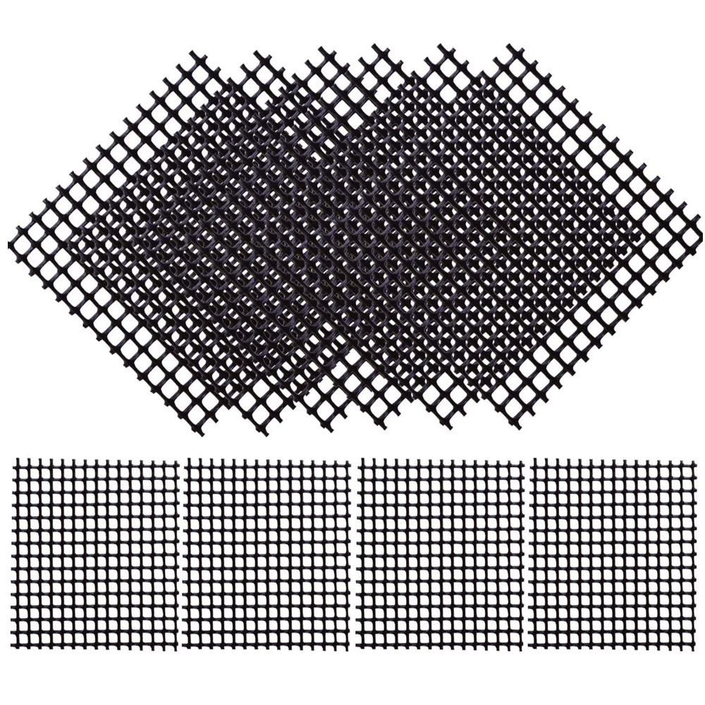50er Set Drainagegitter Kunststoff, Schwarz - Eckiges Drainagegitter Für Bonsaischale, Blumentopf Oder Pflanzkübel - 10 X 10 Cm