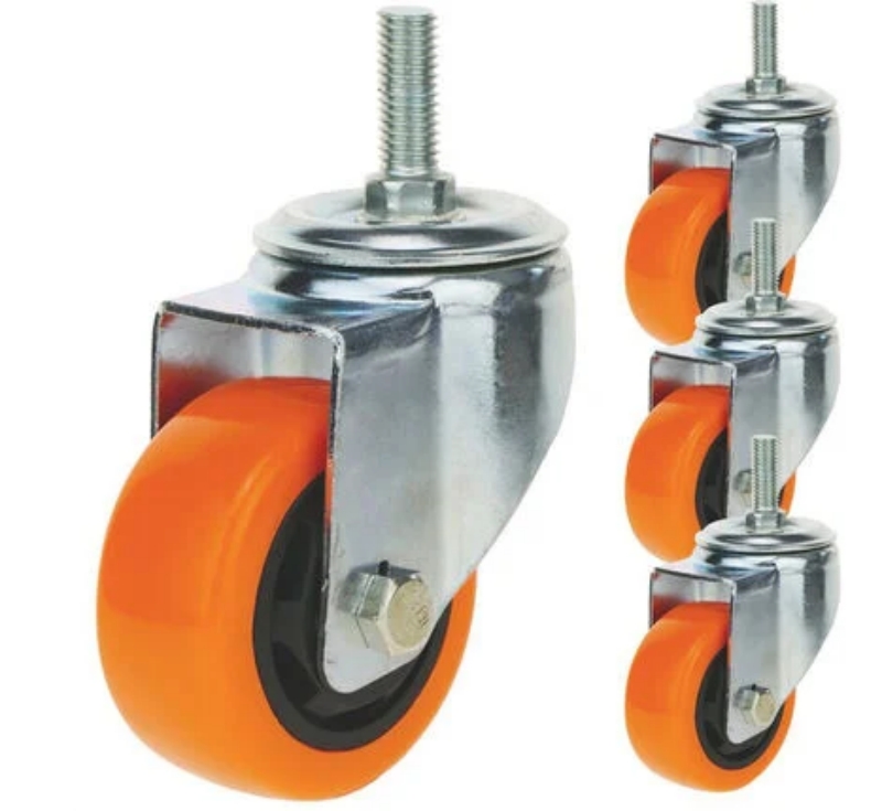 Lenkrollen Polyurethan Industrierad Ohne Bremse 75 Mm M12 4er-pack