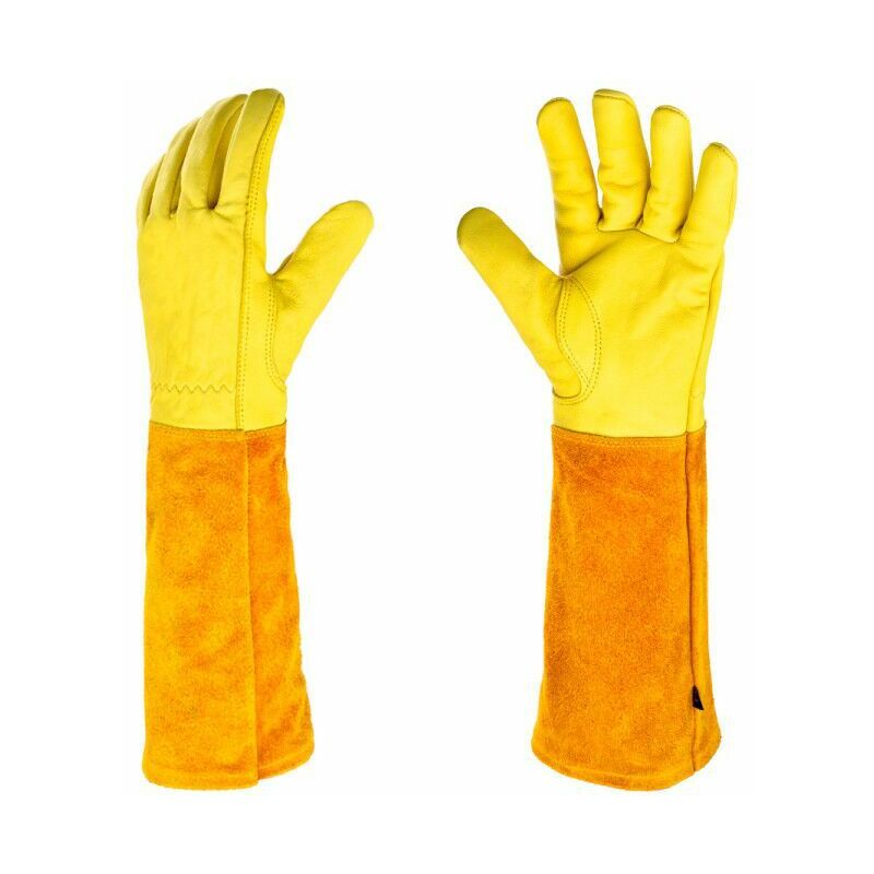 Gartenhandschuhe Damen/herren, Gartengeschenke – Gartenhandschuhe, Dornenresistent, Rosenhandschuhe, Damen-arbeitshandschuhe Aus Leder, Lederhandschuhe, Gartenhandschuhe, Lange Gartengeräte, Verstellb