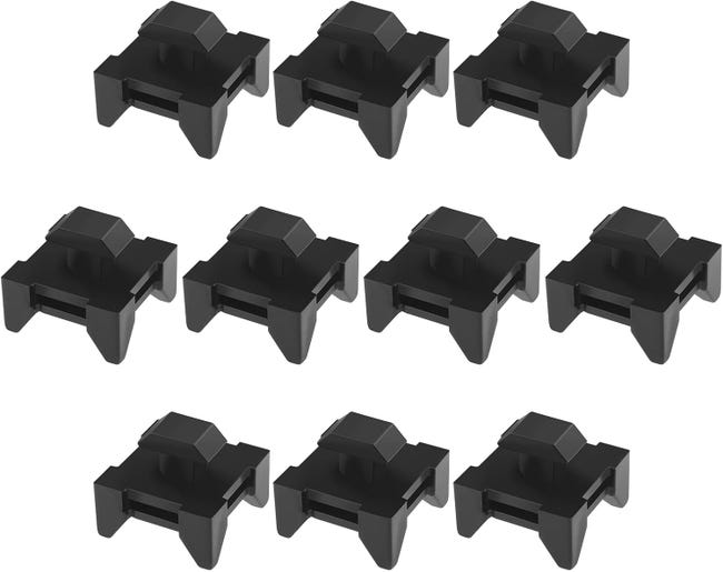 30 Stück Kabelnutclips, 4040 Aluminiumprofile, Schwarze Kabelkanal-installationsblöcke