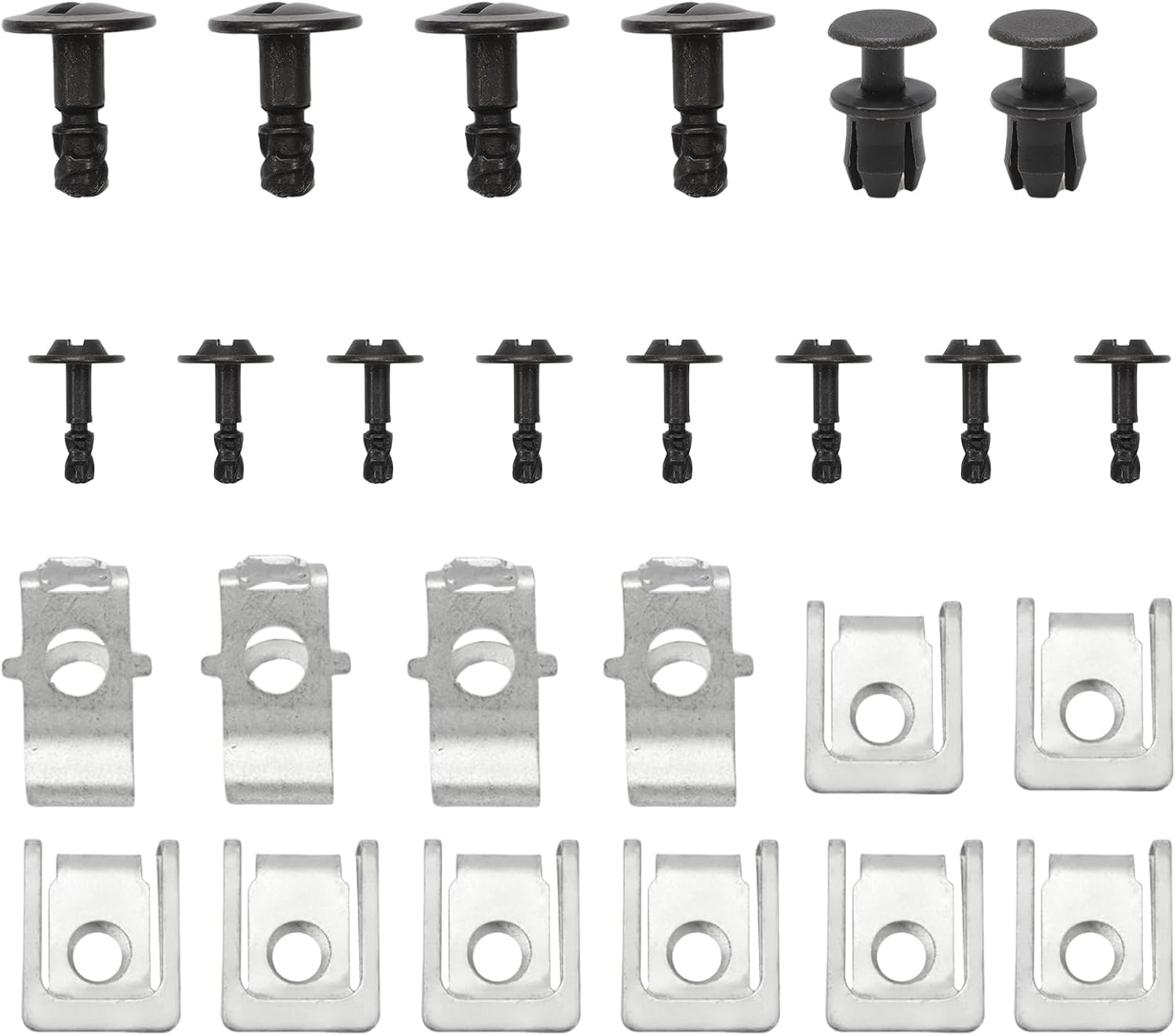 Motordeckel Schraubenbefestigungssatz - Reparaturclips - Motorschutz - Befestigungsclip - Motorabdeckung - Blechmutter - Befestigungsschraube Für A4 B8