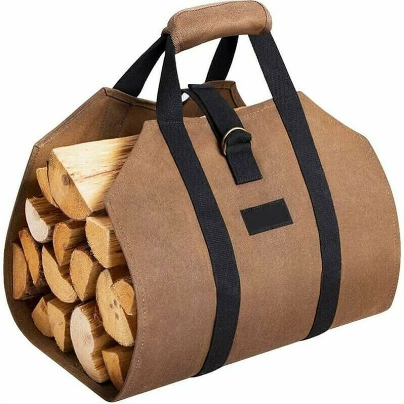 Holzkorb Und Holztasche, Brennholz-holzhalter, Leinen, Kaminholz-tragetasche, Extra Großer Brennholzhalter, Innen-brennholzkörbe Für Camping, Leinwand