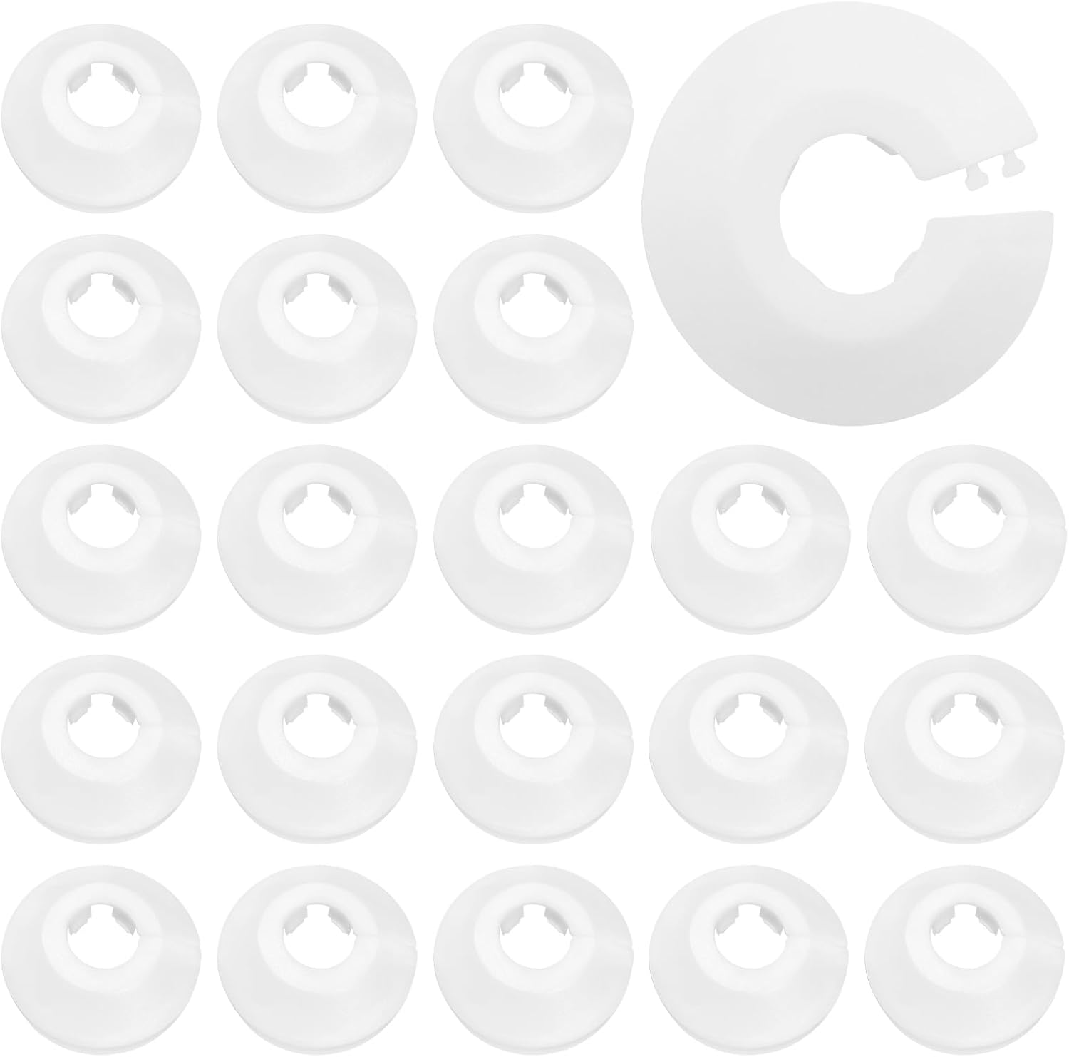 Heizkörperrosette, 30 Stück, Kunststoff-heizkörperrosette, 16 Mm, Weiß, Heizkörperabdeckung Für Rohrdurchmesser, Wandrohr Und Dekoration