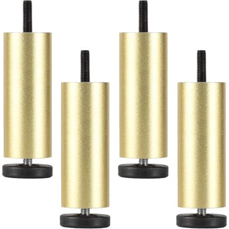 4er-pack Verstellbare Schrankbeine, Aluminium-tischbeine, Möbelbeine Als Ersatz Für Schlafsofa-tische, Goldgeschliffene Stützfüße – 12 Cm