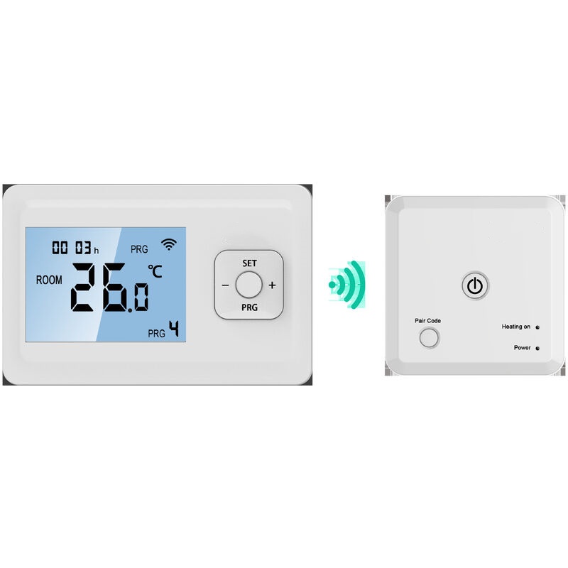 Monoblock, Kabelloser, Programmierbarer Thermostat, Hängender Ofenthermostat + Empfänger Hf-13523.287,5 Mm