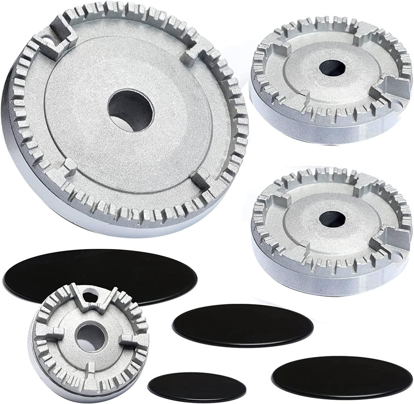 4er-pack Gasbrennerabdeckungen Für Öfen, Herde, Gasherde, Sockel, Gasherd-zubehör (flache Oberseite)