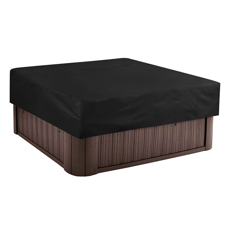 Spa-abdeckung Für Den Außenbereich, Wasserdicht, Quadratisch, Whirlpool-abdeckung, Spa-abdeckung Aus 190 T Polyestergewebe, Staub- Und Uv-beständig, Mit Schwarz, 220 X 220 X 90 Cm