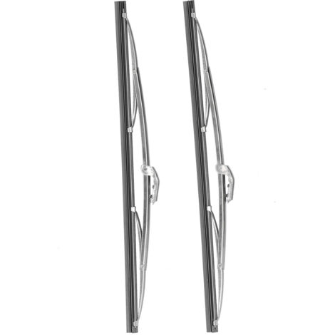 Paar Wischerblätter Aus Edelstahl, 12"/30,48 Cm Frontscheibenwischerblätter, Poliert, General Motors, Silber