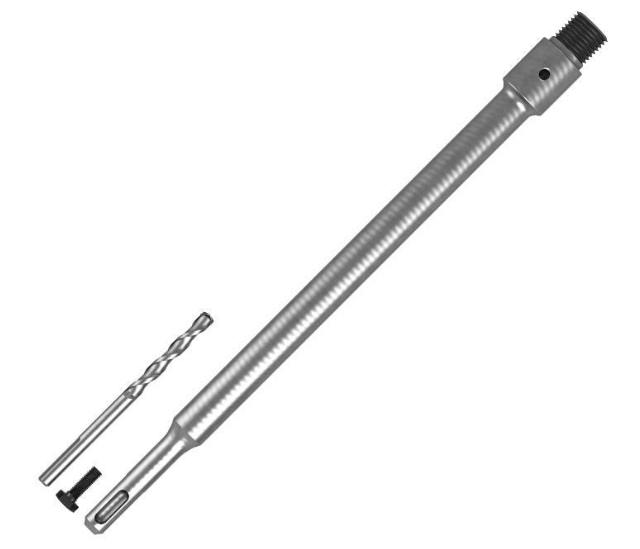 Sds Plus - Verlängerungsstange Für Kernbohrer - 400 Mm Sds Plus Verlängerungsstange Für Kernbohrer - Bohrerverlängerungsstange, Zentrierbohrer Und Stützschraube
