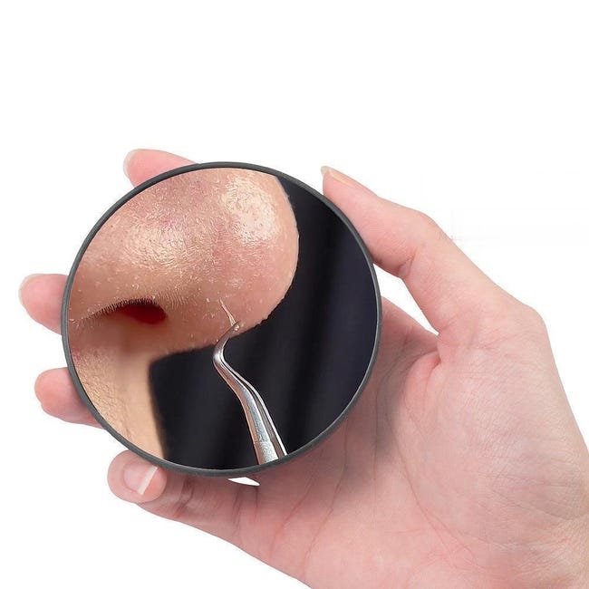Tragbare 5-fach Vergrößernde Lupe, 8,5 Cm Durchmesser, Mit Saugnapf, Ideal Für Gesichtsuntersuchungen, Hautpflege Oder Make-up.