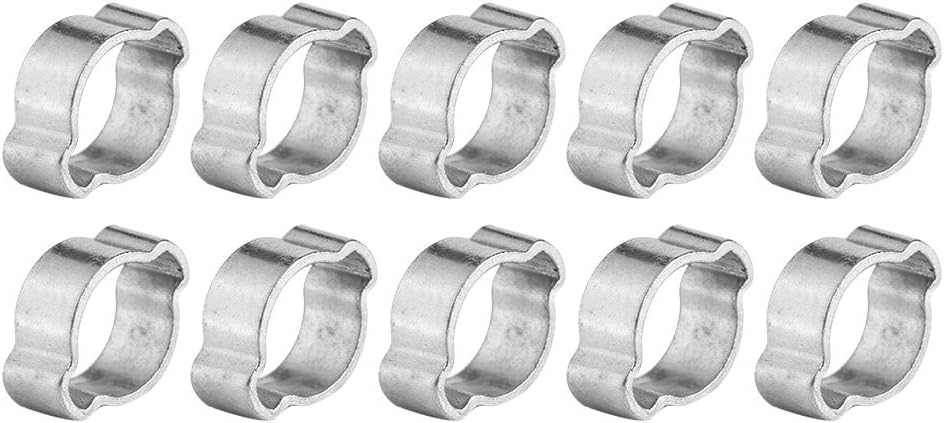 10 Stück Schlauchschellen, Verstellbare Schlauchschellen Aus Edelstahl, Doppelohr-o-clips, Schlauchschellen (9–11 Mm)