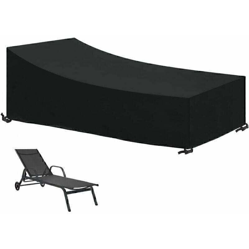 Plane, Wasserdichte Schutzhülle Für Liegestuhl – 210 X 75 Cm – Schwarz