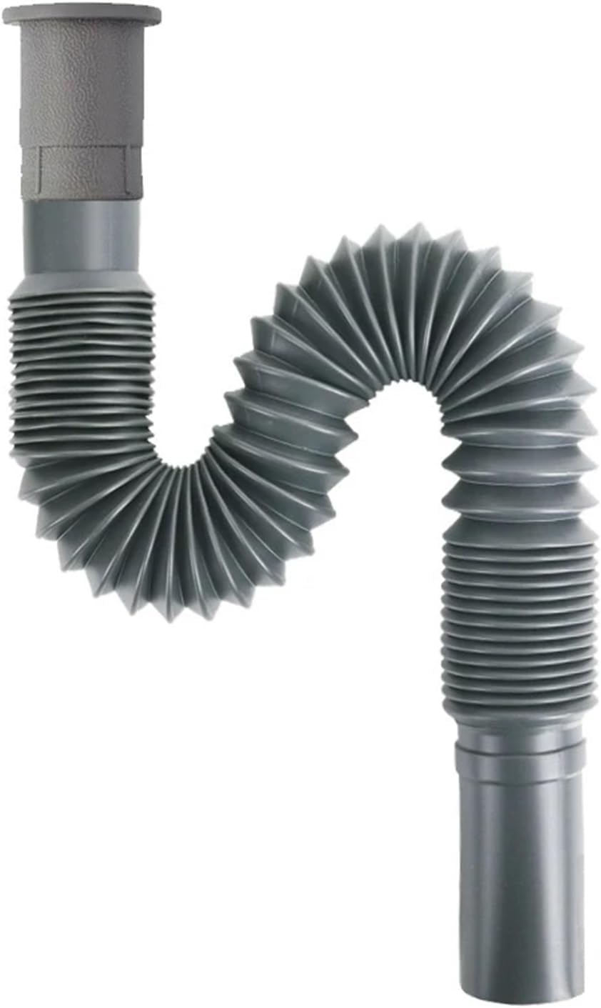 32 Mm Universeller, Erweiterbarer, Flexibler, Geruchsdichter Abflussschlauch Für Küchenspülen, 29 Zoll (grau)