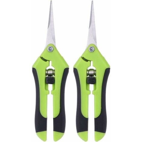 Secateurs Set Mit 2 Professionellen Manuellen Gartenscheren Aus Edelstahl (grün)