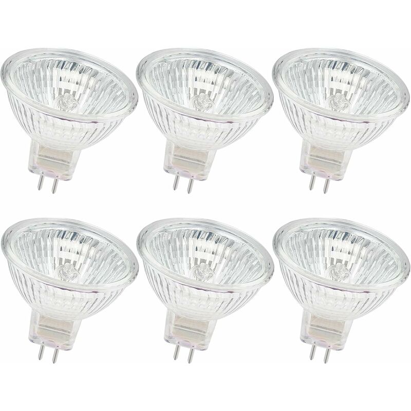 Mr16 12v 50w Gu5.3 Bi-pin Dimmbare Halogen-glühbirne, Warmweiß 2800k, 6er-pack