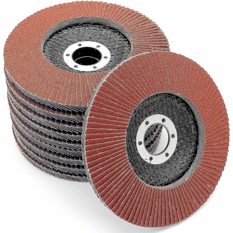 Scheibenfächer │ Braun │ Ø 125 Mm │ Körnung 120 │ Standard │ Schleifscheiben │ Fächerscheiben 10 Stück