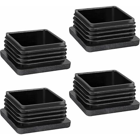 Stuhlbeinkappe, 4 Stück Rohrkappen 30 X 30 Mm, Quadratische Rohrkappe Für Metallrohre, Stühle, Sofas, Tische Und Regale