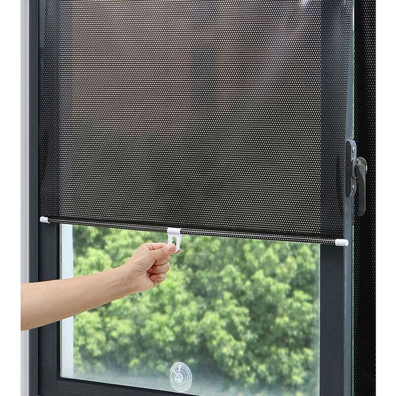 Verdunkelungsrollos Ohne Bohren, Einziehbare Sonnenschutzrollos, Saugnapf-rollo, Verdunkelungsvorhänge, Für Auto-/bürofenster, 50 X 125 Cm