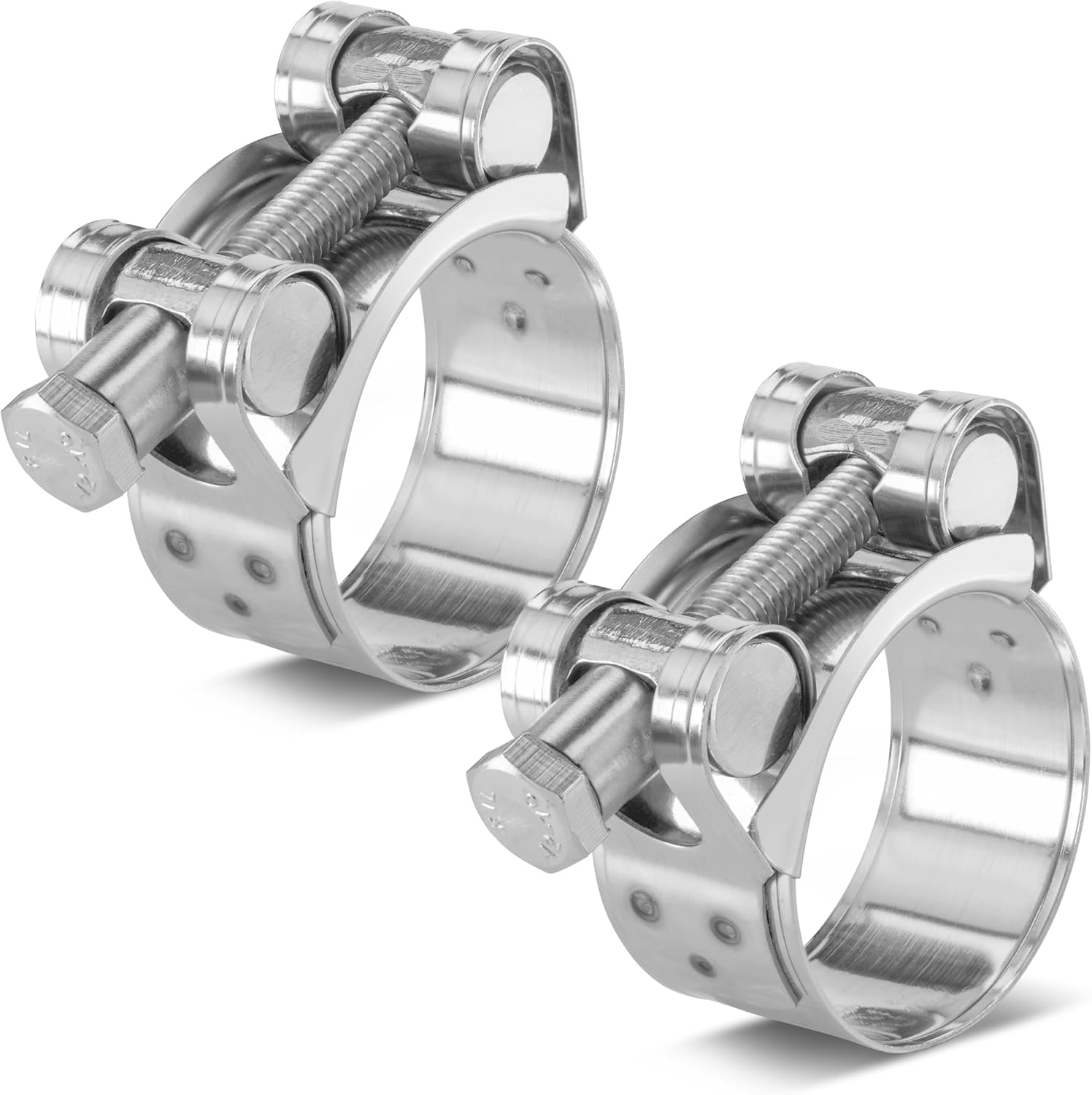 2er Set T-klemmen Aus Edelstahl, Klemmbereich: 32-35 Mm, Breite: 18 Mm