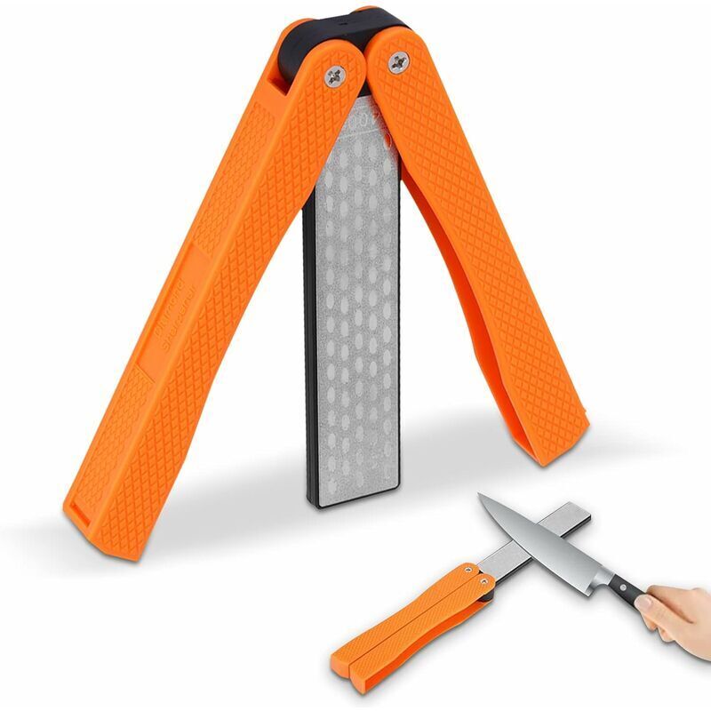Messerschärfer, 400/600 Körnung, Faltbare Tasche, Diamant-schleifstein, Diamant-schärfertasche, Doppelseitiger Schleifstein Für Küche, Garten, Outdoor, Camping, Schärfwerkzeug