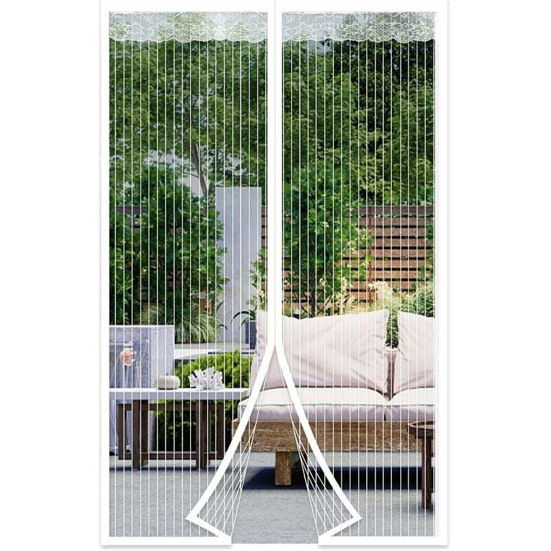 140x220cm Moskitonetz-tür Mit Magnetverschluss, Anti-fliegen-türvorhang, Selbstschließend, Installationsset, Klebestreifen