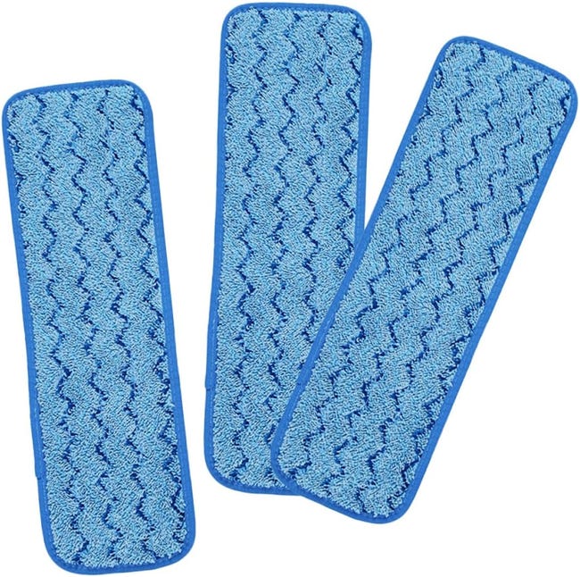 Set Mit 3 Ersatz-mopppads Aus Fasern, 45 X 14 Cm, Zur Reinigung Von Hartböden