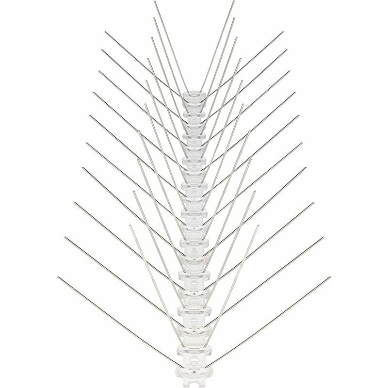 Anti-tauben-spikes, 3 Meter, Anti-tauben-spikes Aus Edelstahl, 4 Reihen, Gesamtlänge 300 Cm, 6 Elemente À 50 Cm, Vogelabwehrmittel Mit Klickverschluss Und Sollbruchstellen