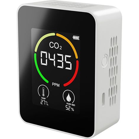 Tragbarer Co2-detektor Für Den Innenbereich, Multifunktionales Thermohygrometer, Digitaler Luftdetektor Für Zu Hause, Intelligenter Luftqualitätsanalysator, Luftverschmutzungsmonitor Für Zu Hause,