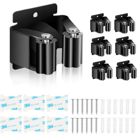 6 Stück Besenhalter, Wandbesenaufhänger, Mopphalter Für Badezimmer, Küche, Garten, Garage, Büro