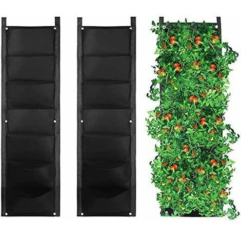Vertikale Pflanztasche Mit 7 Taschen, Wandmontage, Hängepflanzgefäß, Vertikale Pflanze, Filzmaterial, Wiederverwendbar Und Atmungsaktiv, Pflanztöpfe Für Die Gartendekoration Im Innen- Und Außenbereich