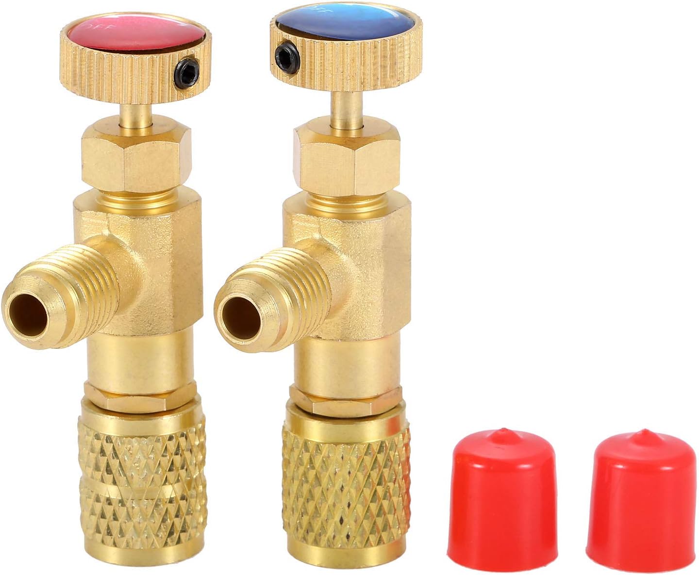 R12 R410 Kältemittel-ladeventil, R12 R22 – 1/4 Zoll Stecker Auf 1/4 Zoll Buchse, R410 – 1/4 Zoll Stecker Auf 5/16 Zoll Buchse, Durchflussregel-kugelhahn-sicherheitsadapter Für R12 R22 R410 Klimaanlage