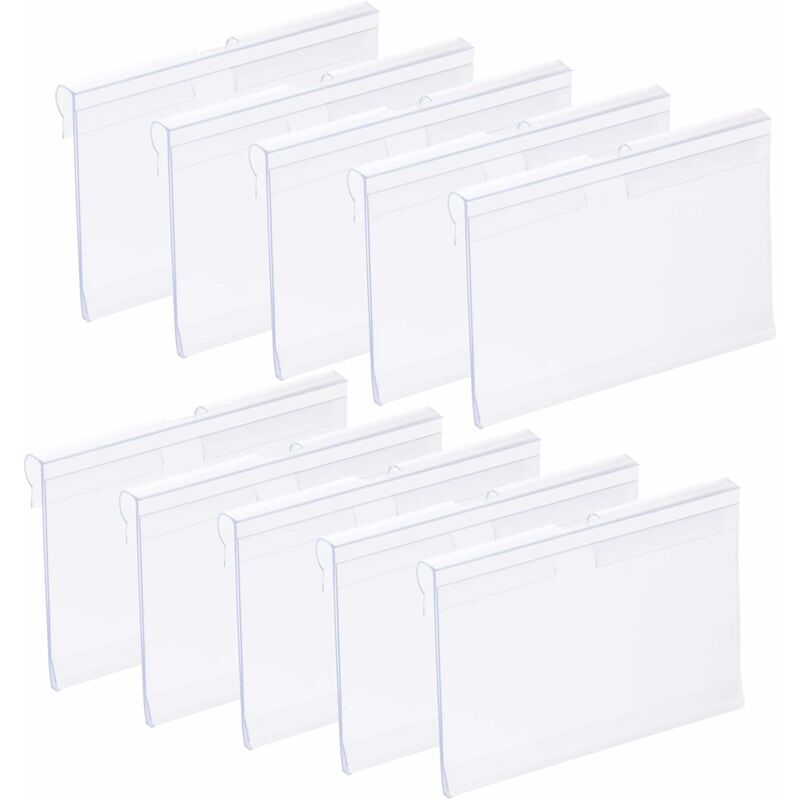 100 Stück Transparente Kunststoff-etikettenhalter, Pvc-etikettenhalter, Kunststoff-etikettenhalter, Regalpreis-etikettenhalter Für Ladenregal, Supermärkte, Kleine Geschäfte