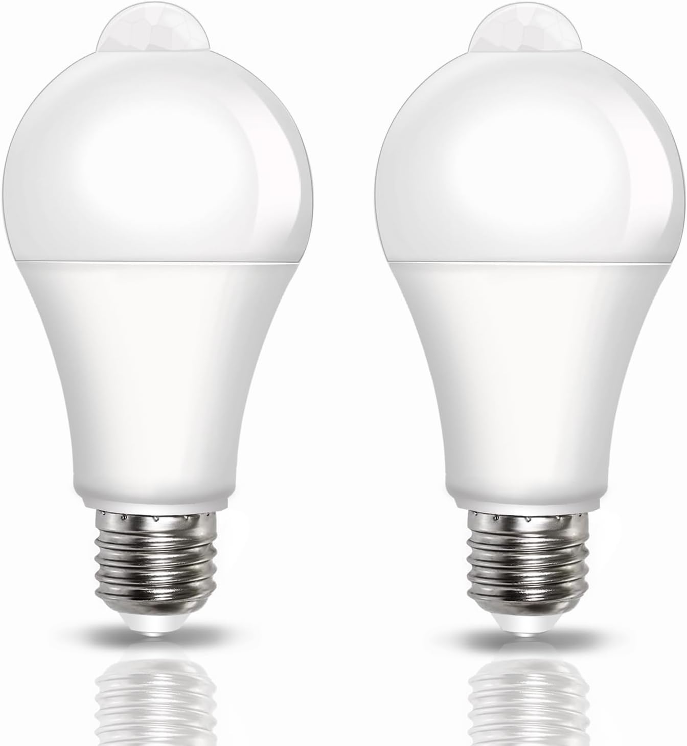 Led-glühbirne Mit Pir-bewegungsmelder, E27-schraubsockel, 12 W, 220 V, Kaltweiß, Glühbirnen Für Sicherheitsbeleuchtung, 2er-pack