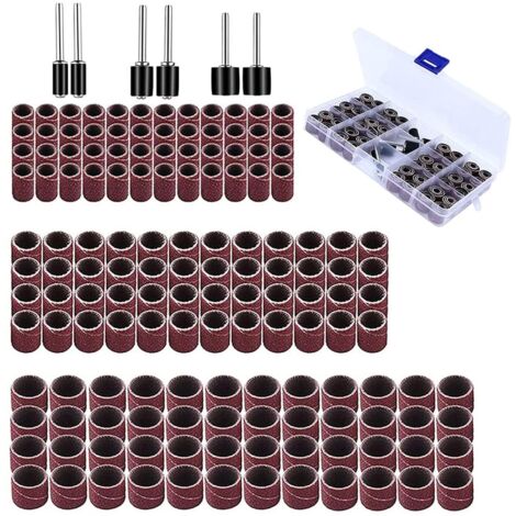 150-teiliges Schleiftrommel-set, Schleifbandhülsen, Schleiftrommel Und Hülsen, Zum Schleifen Von Konturen, Bohrmaschine, Handbohrmaschine Oder Dorn