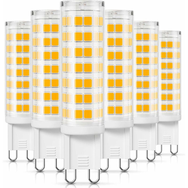 6er-pack G9 Led-lampen, 9 W, Neutralweiß 4000 K, 360° Flimmerfreier Abstrahlwinkel, Nicht Dimmbar, 220 V Wechselstrom