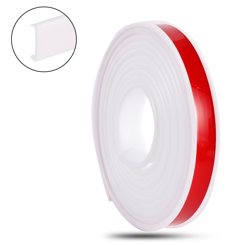 U-förmige Kantenumleimer, Möbelkantenschutz, Selbstklebende Kantenleiste Zum Beschriften, Für Autotüren, Tischecken, Sperrholz (5 M X 18 Mm, Weiß)