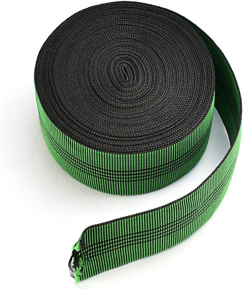 35 M X 7 Cm Breites, Elastisches Polstergurtband Aus Gummi, Dehnbar Und Strapazierfähig Für Diy-stühle, Sofas, Sessel Und Sitzmöbel – Grün Und Schwarz
