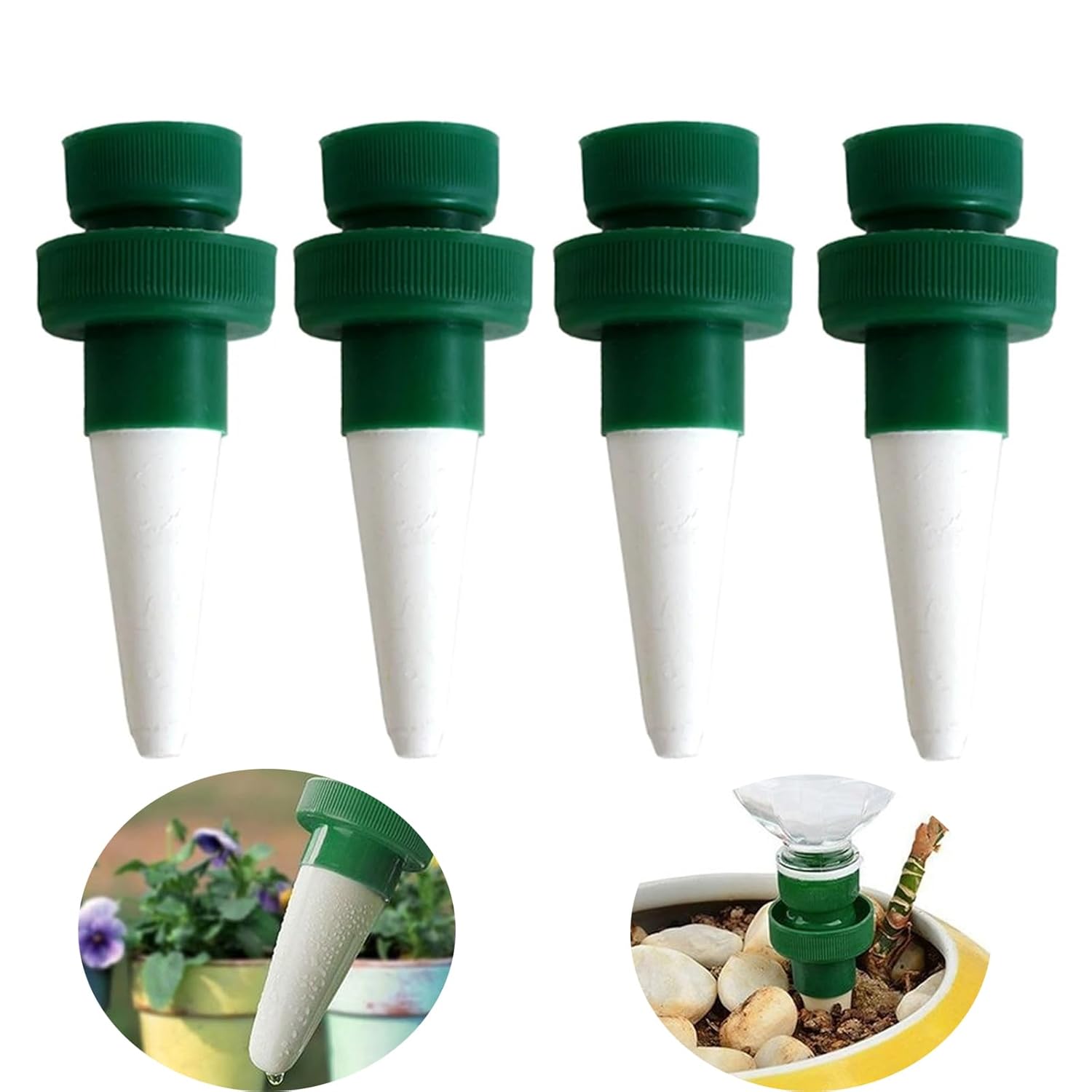 4 Stück Pflanzenbewässerungskugeln Aus Glas Für Pflanzen, Wasserreservepflanze, Urlaubspflanzenbewässerung, Glühbirnen, Automatisches Bewässerungsgerät Für Blumen, Garten, Außen- Und Innenbereich