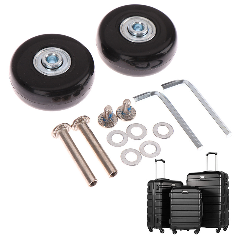 70 X 24 Mm Universal-ersatz-kofferräder Für Gepäck, 2 Stück, Gummi-metall-koffer-set Für Koffer, Handwagen, Kinderwagen
