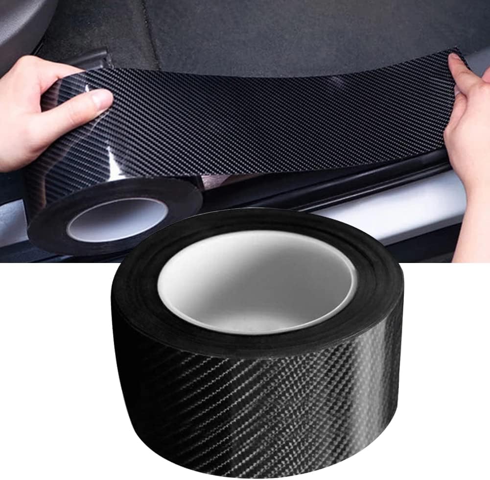 Universeller Einstiegsleistenschutz Aus Kohlefaser Für Autos, 7 Cm X 10 M, Stoßstangenschutz, Autotürschwellenschutz, Trittschutz