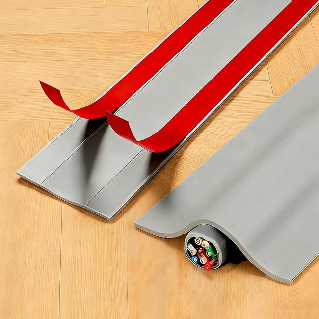 3m Flexible Kabelmanagement-abdeckungen Für Kabel An Wänden Und Böden (grau)